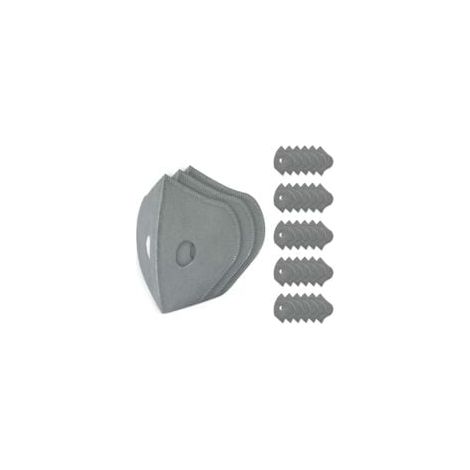 Lot de 30 filtres de rechange pour masque, tissu soufflé au charbon actif, filtre de rechange à 5 couches, réutilisable, masque anti-poussière respirant, adapté au travail du bois, taille universelle (1/5)