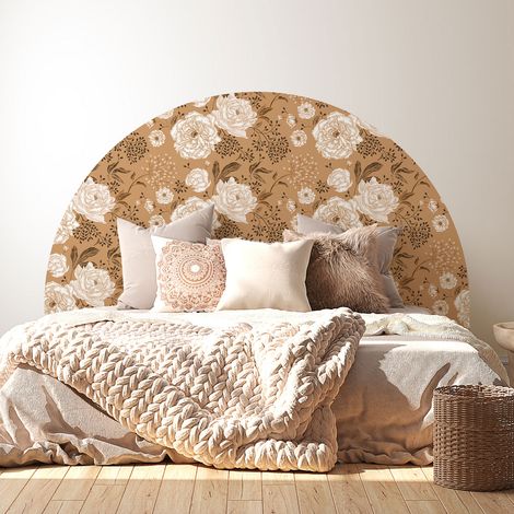 Stickers tête de lit - Fleurs - 160 x 130 cm - Pour lits (120 à 140 cm) - Adhésif MAT (1/2)