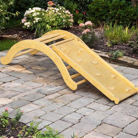 Arche d'escalade 4 en 1 en bois de pin pour enfants (1/5)