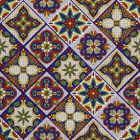 Outdoor dekostoffe oxford - Motiv Spanische Majolika 3 (1/5)