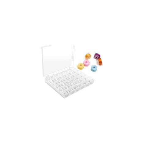 36 bobine per macchina da cucire Singer, accessori per cucito, bobine per macchina da cucire, bobine trasparenti per macchina da cucire con scatola di conservazione, bobine universali in plastica di a