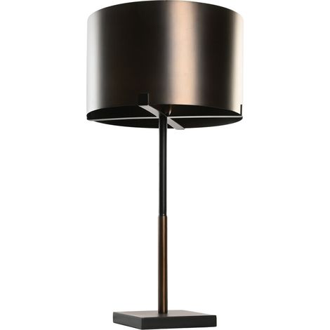 Lampara Sobremesa Acero Patinado 40X40X80 Bronce (1/5)