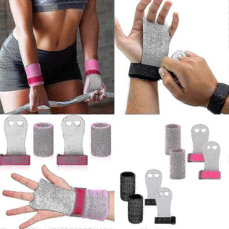 Gants de gymnastique pour enfants - Maintien confortable des poignets - Noir - Taille M