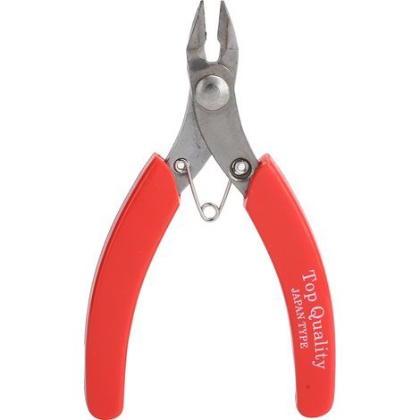 Drahtschneider aus Edelstahl, Drahtschneider mit rotem Griff für DIY-Schmuck (1/5)