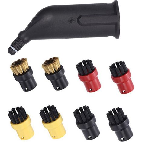 Kit brosses rondes et buses d'extension pour nettoyeur vapeur SC1-SC5 (1/5)