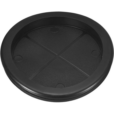 Passe-fils En Caoutchouc 3-9/16" (90mm) Trou De Perçage, 3-3/16" (81mm) ID Bouchons De Trou À Simple Face Joint D'étanchéité Pour Protection Des Câbles De Pare-feu, Noir (1/5)