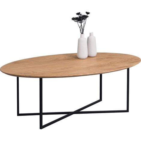 Table Basse en Bois Marron Longueur 115 cm Largeur 70 cm Hauteur 40 cm