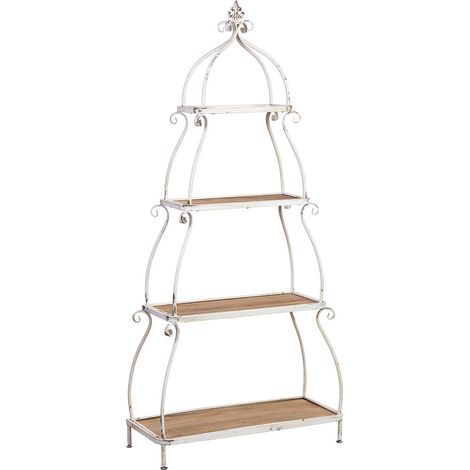 Estantería de madera y metal de 4 baldas marrón 80.5x35.5x173h cm (1/5)