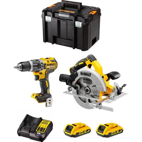 DeWALT Kit DWK203 (DCD796 + DCS570 + 2 x 2,0 Ah + DCB107 + TSTAK VI) (1/5)