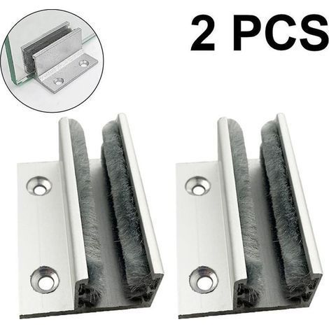2pcs F type sliding glass door bracket, automatic door swing stop, sliding door U-shaped sequencer (1/4)