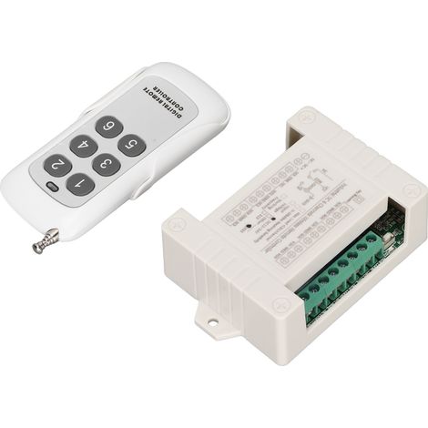 Interrupteur de commande à distance pour moteur de voiture ou rideau électrique, 12 V/24 V, 6 canaux, relais, marche avant/arrière, sans fil.