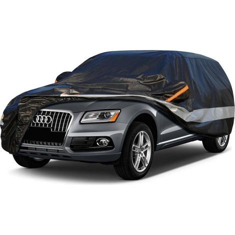 Autoabdeckung 10 Schichten Wasserdicht Atmungsaktiv für Audi Q5/SQ5 (2008-2023) Schwarz (1/5)