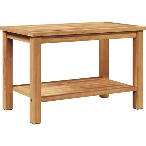 Table basse,Table d'appoint,Table de Salon Marron 70 x 40 x 45 cm Bois de teck solide CFW15498 (1/5)