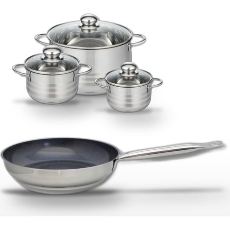 Lot Poêle 24cm & 3 Faitouts Elo Profi Therm Platinum (1/5)