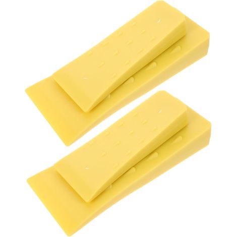 Coin D'abattage D'arbres en Plastique Jaune, 4 Pièces, Wedge Dents Surélevées, Coupe Élargie, Direction du Tronc, Format 6 et 8 Pouces, Usage Bûcheronnage (1/5)