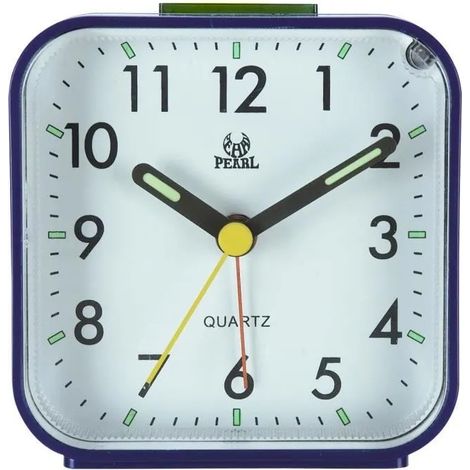 Réveil silencieux avec veilleuse et fonction snooze, petit modèle noir (1/4)