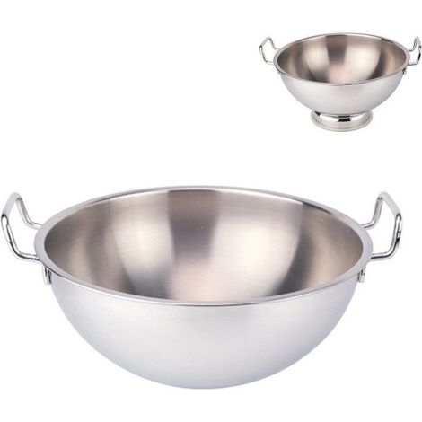 Abert bastardella sferica acciaio inox 18/10 base e maniglie ø 22 cm
