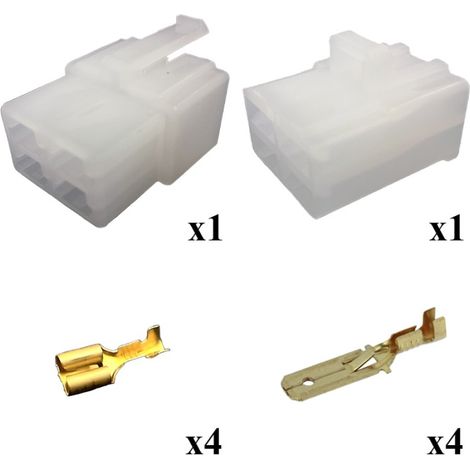 Kit Connettore Series 250 Faston 6 Maschio Femmina 4 Vie