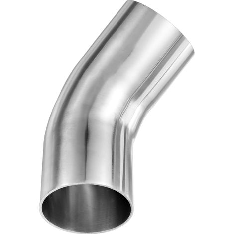 Coude À Mandrin OD 2.5 Pouce 45 Degrés, Épaisseur 2 Mm 304 Acier Inoxydable Tuyau D'Échappement Coude Pour Car Modified Exhaust System, Stair Handrail Bend, Hauteur 160 Mm (1/5)
