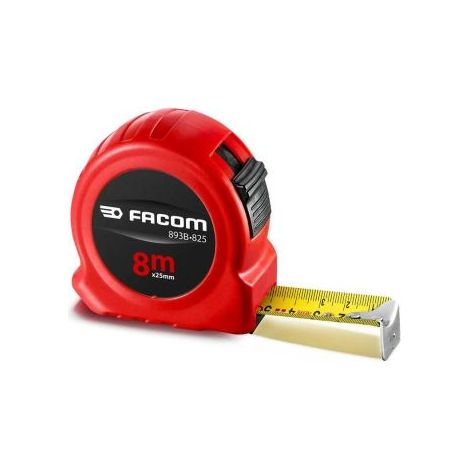 Facom – Mètre déroulant 8m – Lame de 25 mm – Pour mesures précises en milieu professionnel – Boîtier robuste