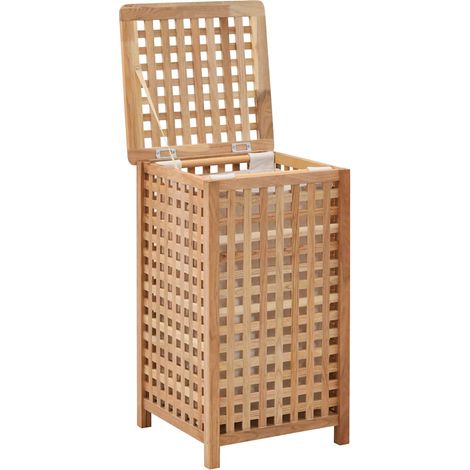 Maison Exclusive - Portabiancheria 39x39x65 cm in Legno Massello di Noce (1/5)