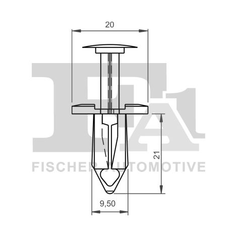 Clip, enjoliveur FA1 11-20020.10 AUDI 1039463 21030249 4803228 7701049271