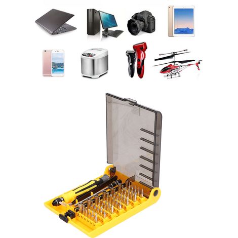 45-in-1-Schraubendreher-Set: Kleines Präzisionsschraubendreher-Set mit Pinzette und Verlängerung für Reparatur- und Wartungsarbeiten (1/5)