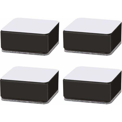 Möbelfüße, Bettfüße, Tischfüße, Sofa- und Bettfüße aus Kohlenstoffstahl, selbstklebende Möbelfüße für Sofa, Couchtisch, Kleiderschrank, Bett, Schreibtisch, 4 Stück (1/4)
