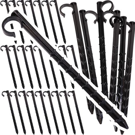 Support de tuyau Ancre de sol Piquet de terre pour tuyau goutte-à-goutte 16mm 17mm 50x arrosage (1/5)