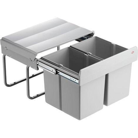 WESCO 757411-85 Einbau Abfallsammler Double-Shorty 2-fach, alugrau (1/5)