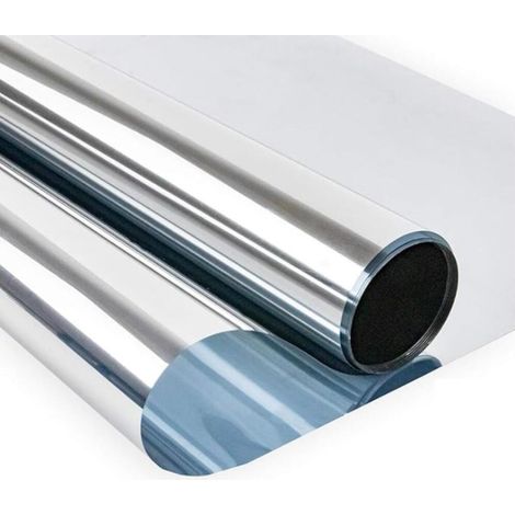 Film de confidentialité pour fenêtre, film miroir sans tain, résistant à la chaleur et aux UV, protection de la vie privée pour fenêtres, bureau, maison, magasin 40 × 200 cm (1/5)