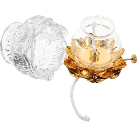 à Huile Verre Lotus Vintage Lampes à Kérosène Portables avec (1/5)