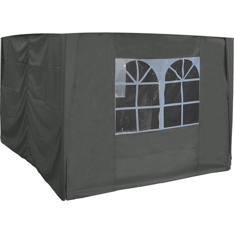 Side Panels for Outdoor Pop Up Gazebo Garden Marquee Tent Replacement 2x2m Anthracite