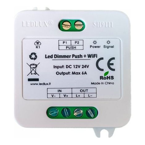 Led Dimmer Con Pulsante Memoria 12V 24V 6A WiFi Smart Per Striscia Led Compatibile Con Alexa Google Home
