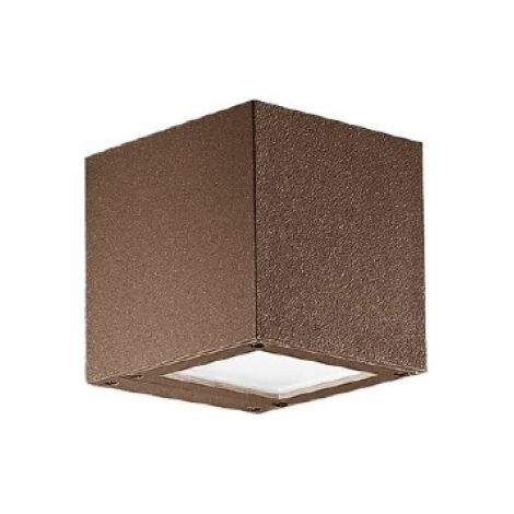 Silver Applique LED 4,5W Biemissione Quadrata IP65 4000K Marrone - Lampada da Parete per Esterni in Alluminio