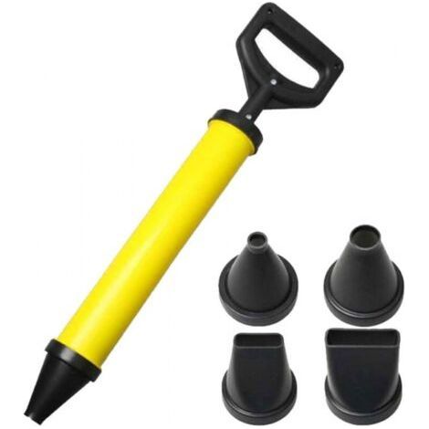 Pistolet à silicone, seringue à mortier, pistolet d'application de chaux, seringue à mortier + 4 buses (1/3)