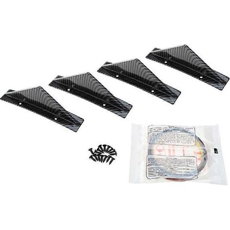 schwarze Heckstoßstangendiffusoren, universeller Haifischspoiler für SUVs - Einzelner Carbonfaser-Diffusor