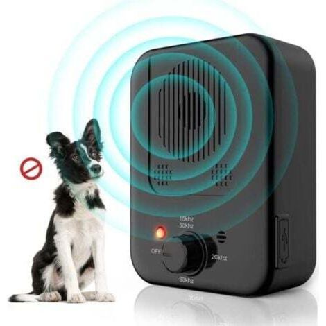 Anti Aboiements Chiens, 3 Réglable Fréquence Ultrasons Dispositifs Anti-aboiements avec Sifflet, 33 Pieds Rechargeable Dispositif Dissuasion pour Petits et Grands Chiens Exterieu,anti aboiement chien (1/4)
