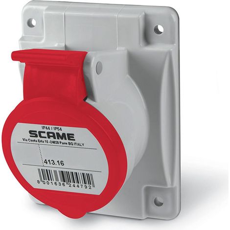 Industrie Aufputzdose 16 A IP54 Optima SCAME 3P + N + TT