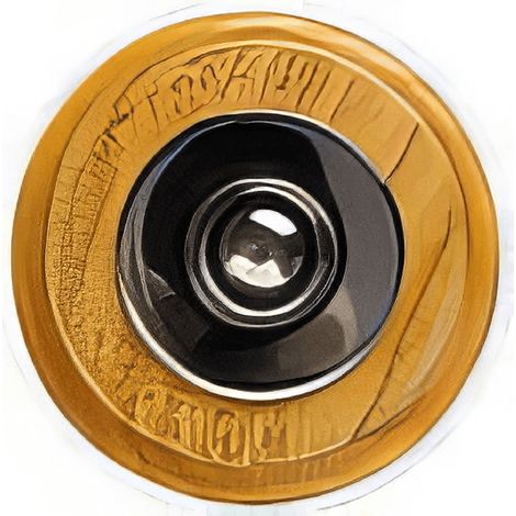 Sonnette Esterel filaire bois chêne rond collerette chrome (1/2)