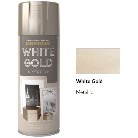 Rust-Oleum Metallic Finish Spray Paint - 400ml - White Gold