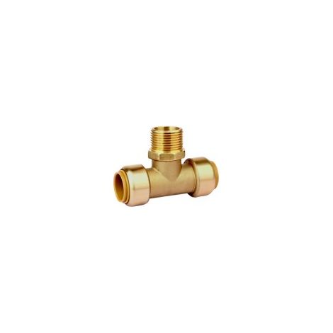 Raccord laiton Toutub té mâle, filetage 15x21 Ø14 - BOUTTÉ (1/2)