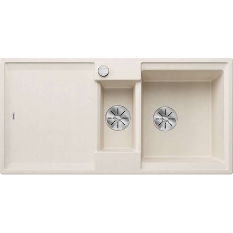 BLANCO Einbauspüle ADIRA 6 S Silgranit, InFino, softweiß