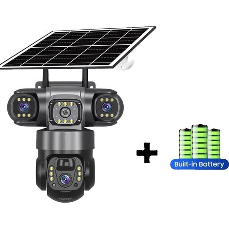 Caméra Solaire WiFi, 15MP, Audio Bidirectionnel, Caméra WiFi sans carte (1/2)