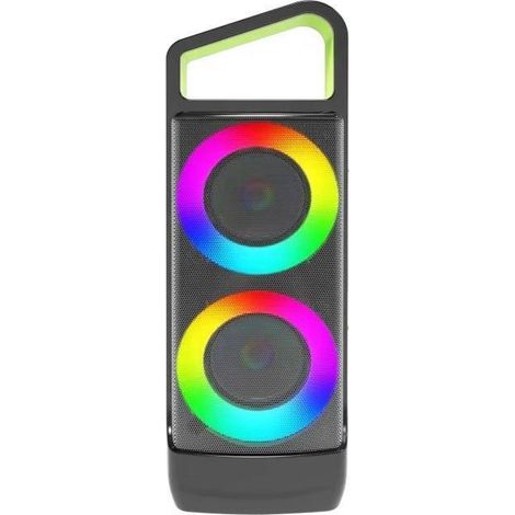 Enceinte Bluetooth 5.0 portable, 10 W, jusqu'à 7 heures d'autonomie, couleur noire, idéale pour écouter de la musique partout. (1/5)