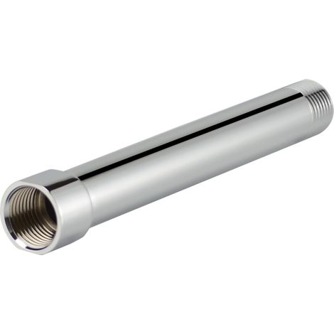 Extension de bras de douche, rallonge de pommeau de douche avec raccord G1/2", finition chromée, fabriquée en métal massif (1/5)