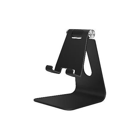 Support de bureau pour téléphone portable en métal, compatible avec iPhone X, XS Max, 8, 7, 6, 12, Samsung S20 Fe, Xiaomi et Huawei (noir) (1/5)