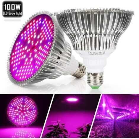 100W E27 LED-Pflanzenlampe mit Vollspektrum für Zimmerpflanzen, Gemüse und Blumen (1/4)