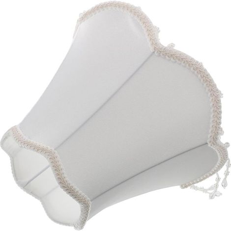 Abat-jour en Tissu Vintage pour Lampe de Table E27 avec Franges à Perles, Diamètre 25cm, Structure en Fer, pour Salon ou Chambre, Design Élégant et Résistant la Poussière (1/5)