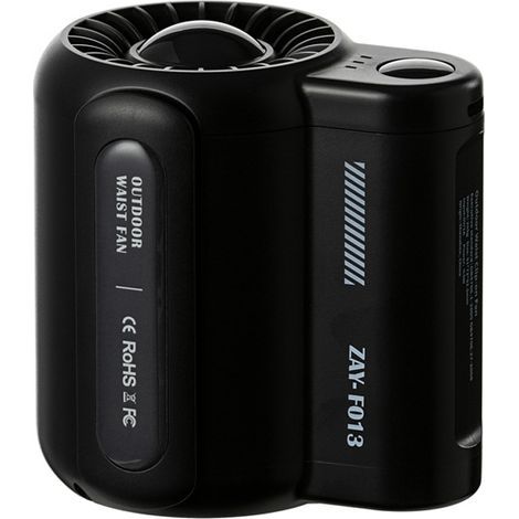 USB-wiederaufladbarer, tragbarer Hüftventilator, geräuschlos, tragbarer elektrischer Ventilator, handlicher, klingenloser Ventilator, Outdoor-Camping, Wandern, Sport, Hüftventilator (1/5)